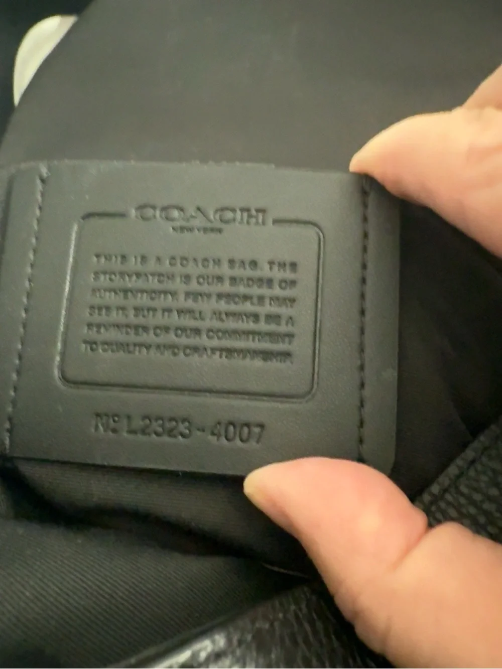 Coach Black Pebbled Leather Messenger Bag